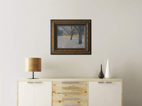 Winter Boulevard at night