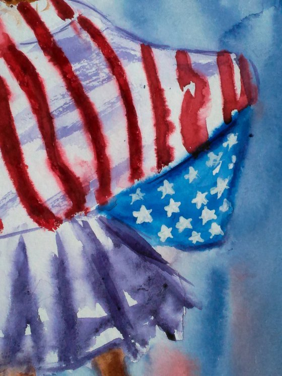 American Flag Painting