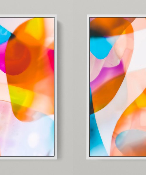 META COLOR XIX - PHOTO ART 150 X 75 CM FRAMED DIPTYCH by Sven Pfrommer