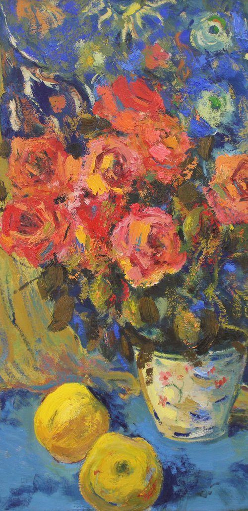 Still Life in Blue - One of a kind by Hrachya Hakobyan