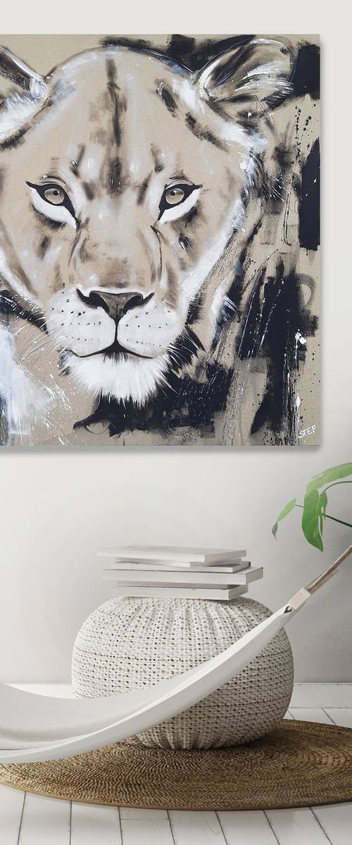 Big Cat - Lioness #5 - Series One of the big five by Stefanie Rogge