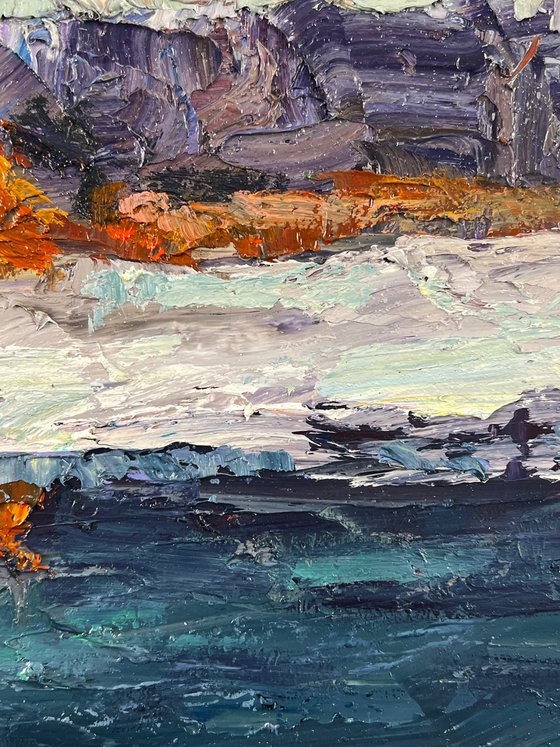 On the River Bank Before Evening