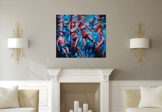 Over the blue mirror