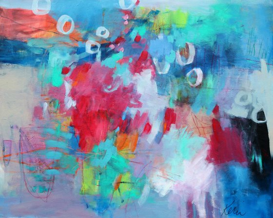 All We Hoped For 30x24" Colorful Abstract Expressionist Painting on Large Canvas