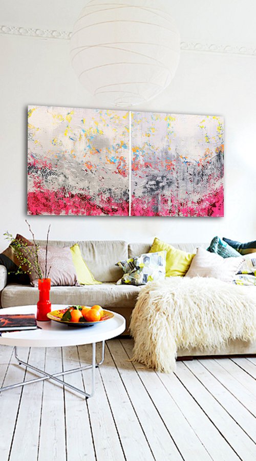 200x100cm. / abstract painting / Abstract 1237 by Alex Senchenko