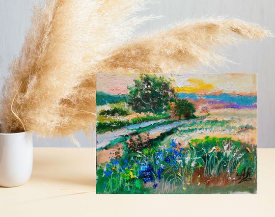 Landscape oil miniature