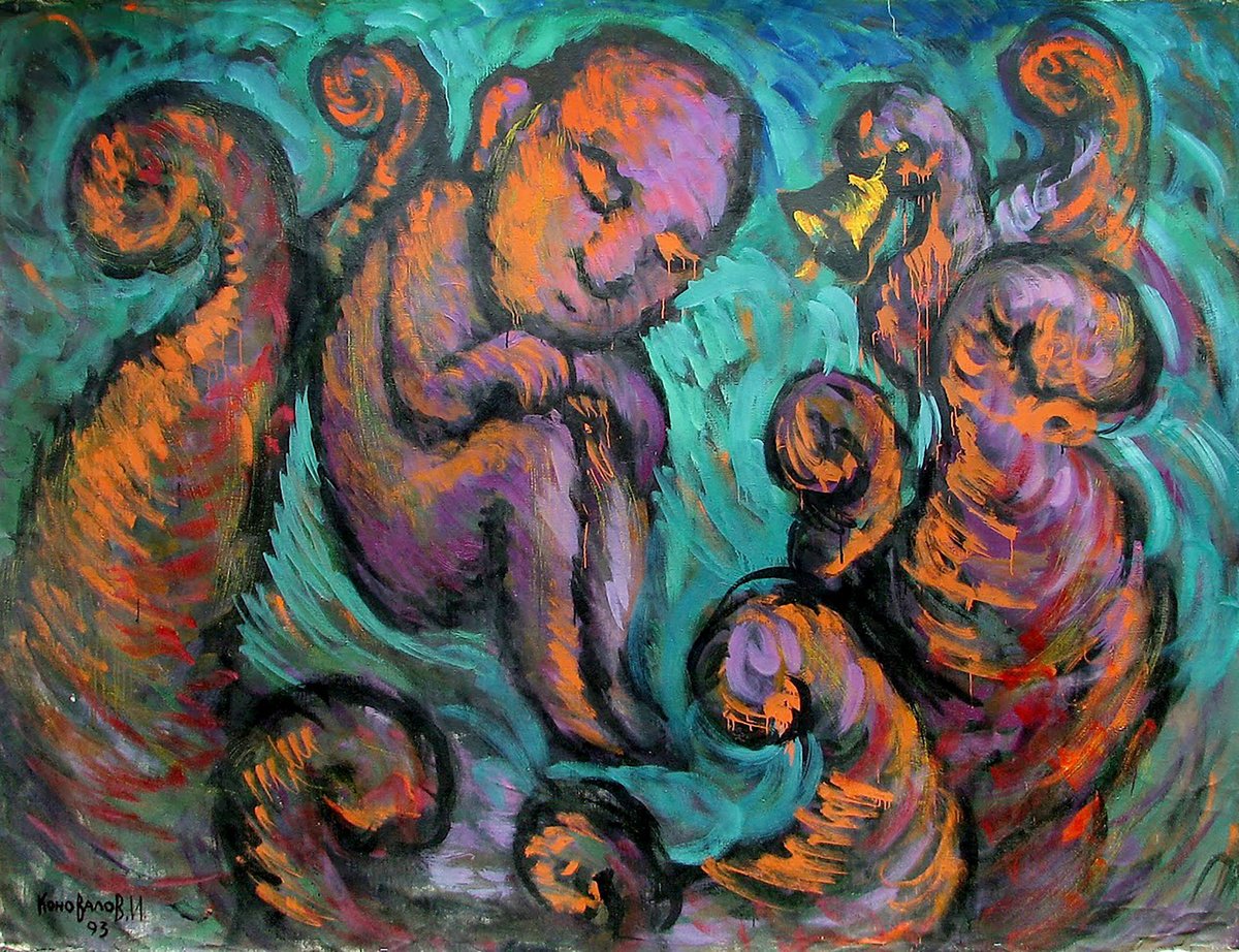 Impressionistic Abstract Oil Painting By Igor Konovalov, 81 X 61, It