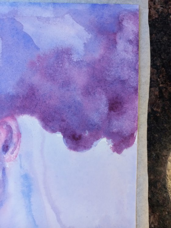 Abstract watercolor portrait 2022