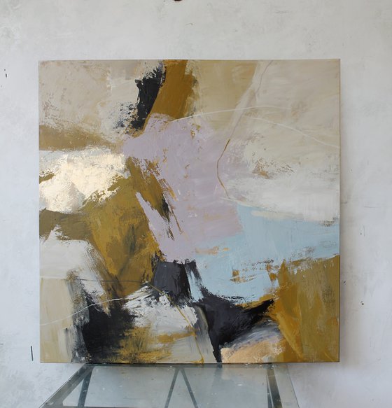 "Cape 2" Licak beige brown abstract art