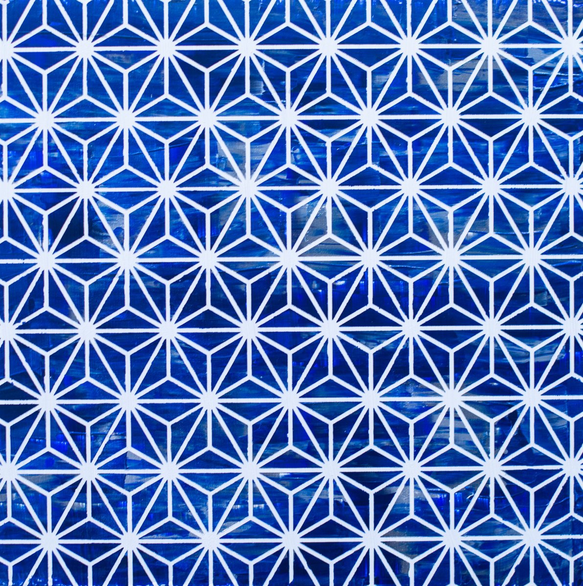 Geometric Abstract Acrylic Painting By Sean Christopher Ward, 12 X 12", Dreams Of A Rocket Man, Original Artwork