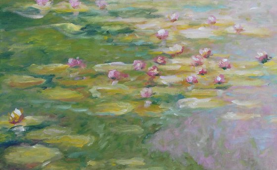 Replica of Monet's water lilies