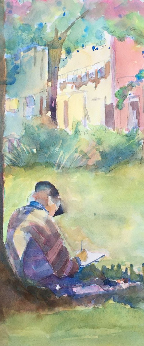 Sketching in Burano by Bronwen Jones