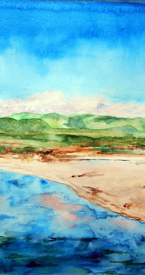 Clear water (watercolour version) by Richard Freer