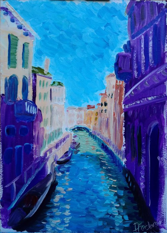 One of the many canals of Venice