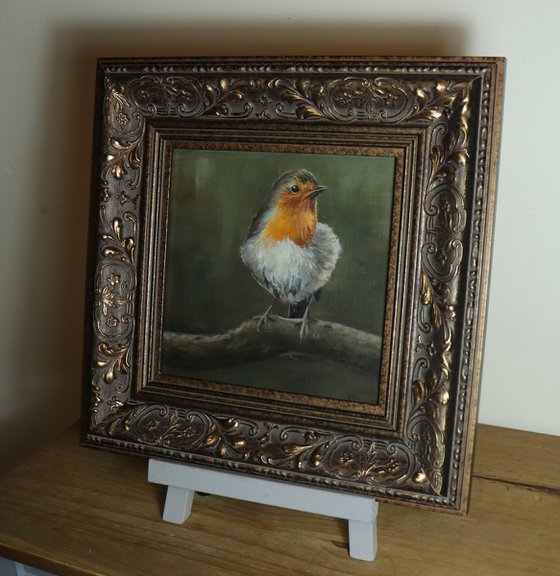 Lockdown's Morning Chorus Series - Robin, Bird Artwork, Animal Art Framed