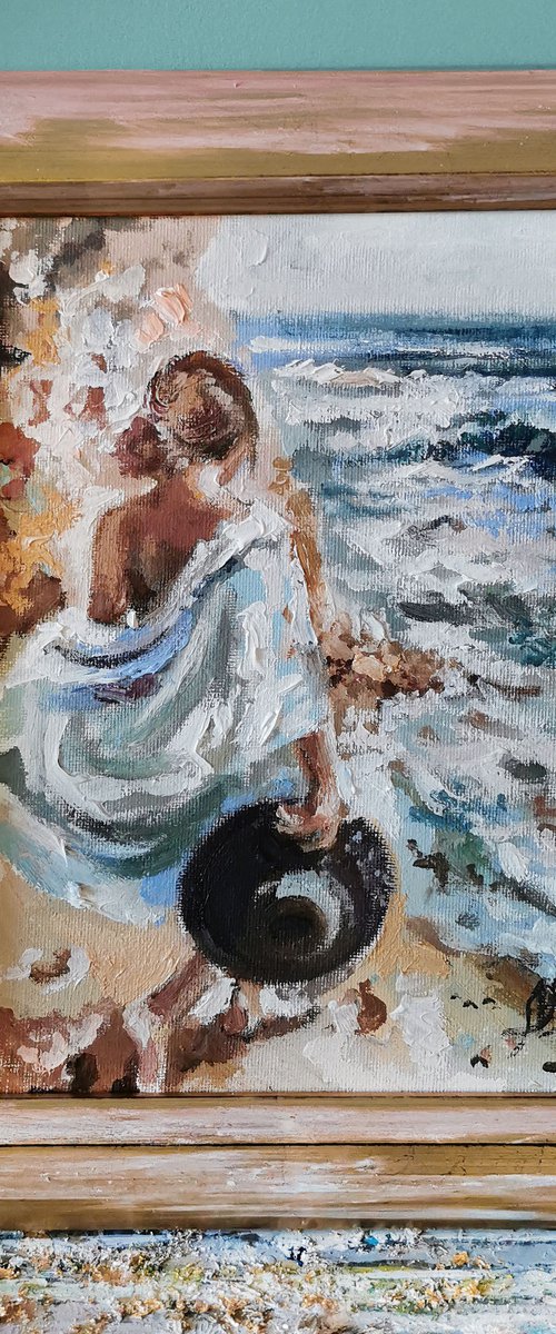 "My riviera", Sea women painting by Annet Loginova
