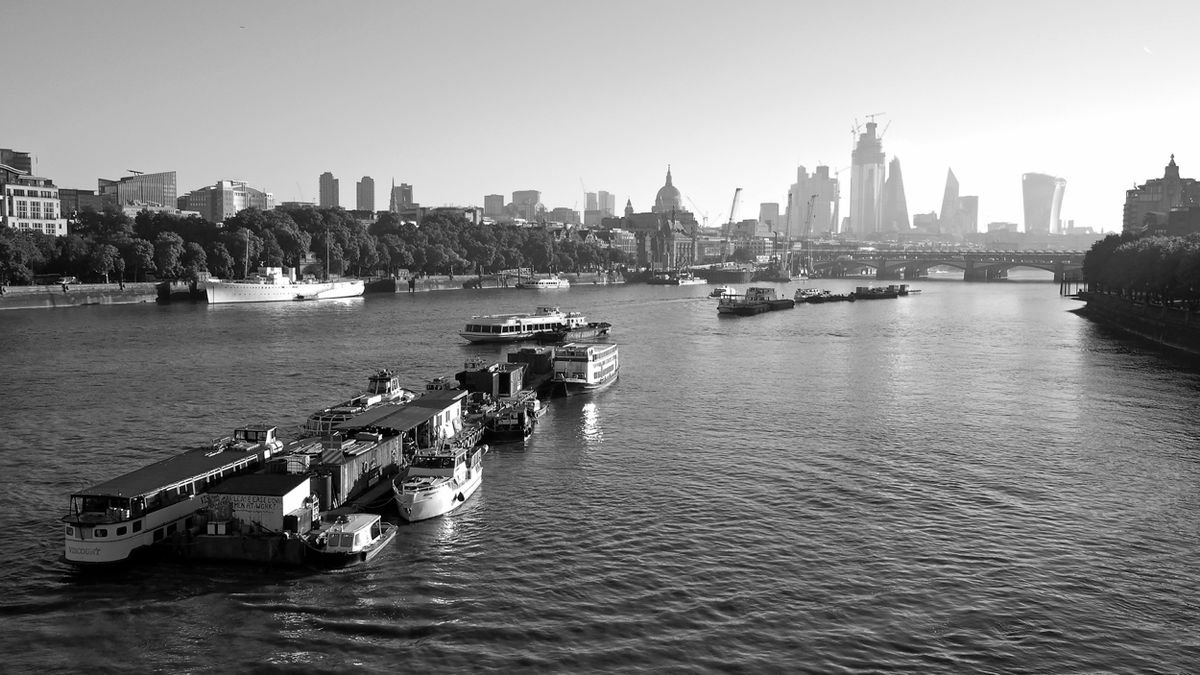Morning View From Waterloo Bridge, London by Alex Cassels
