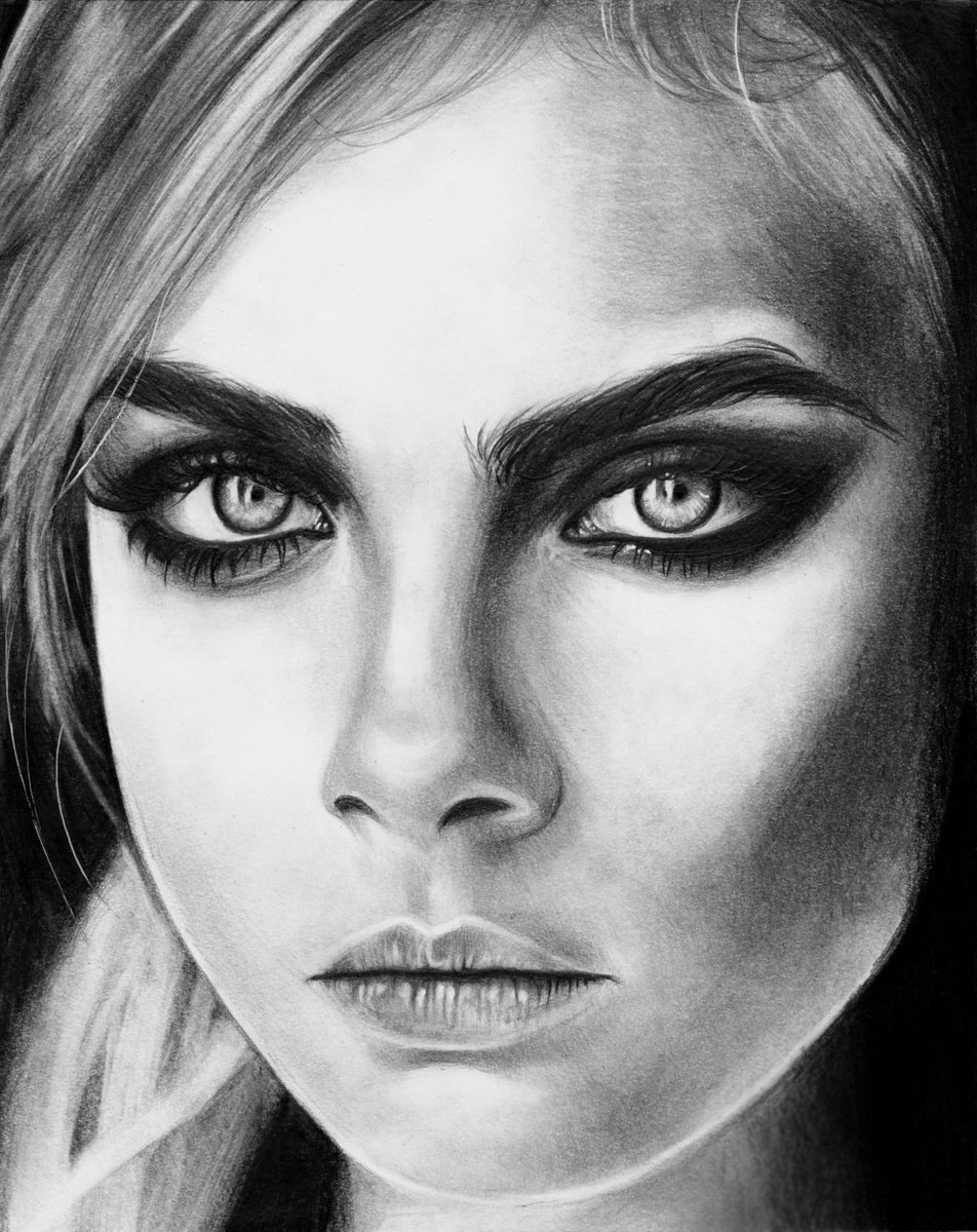 Photorealistic Portrait Pencil Drawing By Anastasia Terskih, 8 X 10, Look At Me, Original Artwork