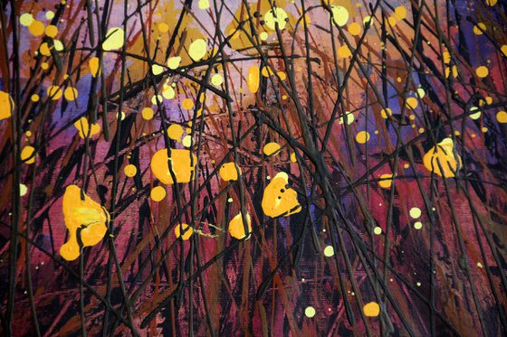 Magic Times #1 -  Original abstract floral landscape