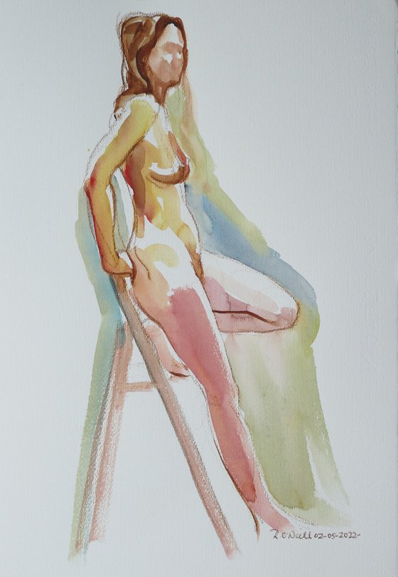 Standing female nude