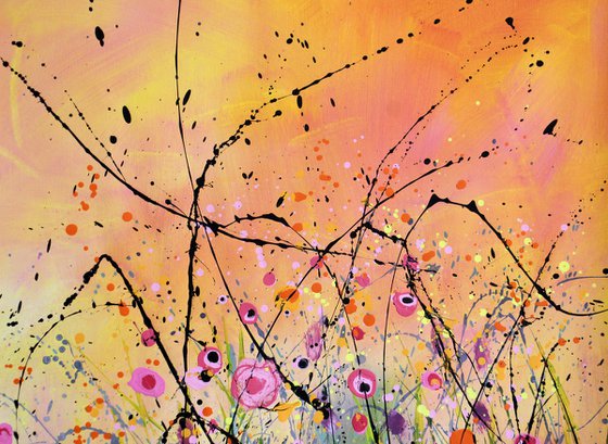 Liberty #2 - Super sized original abstract floral landscape