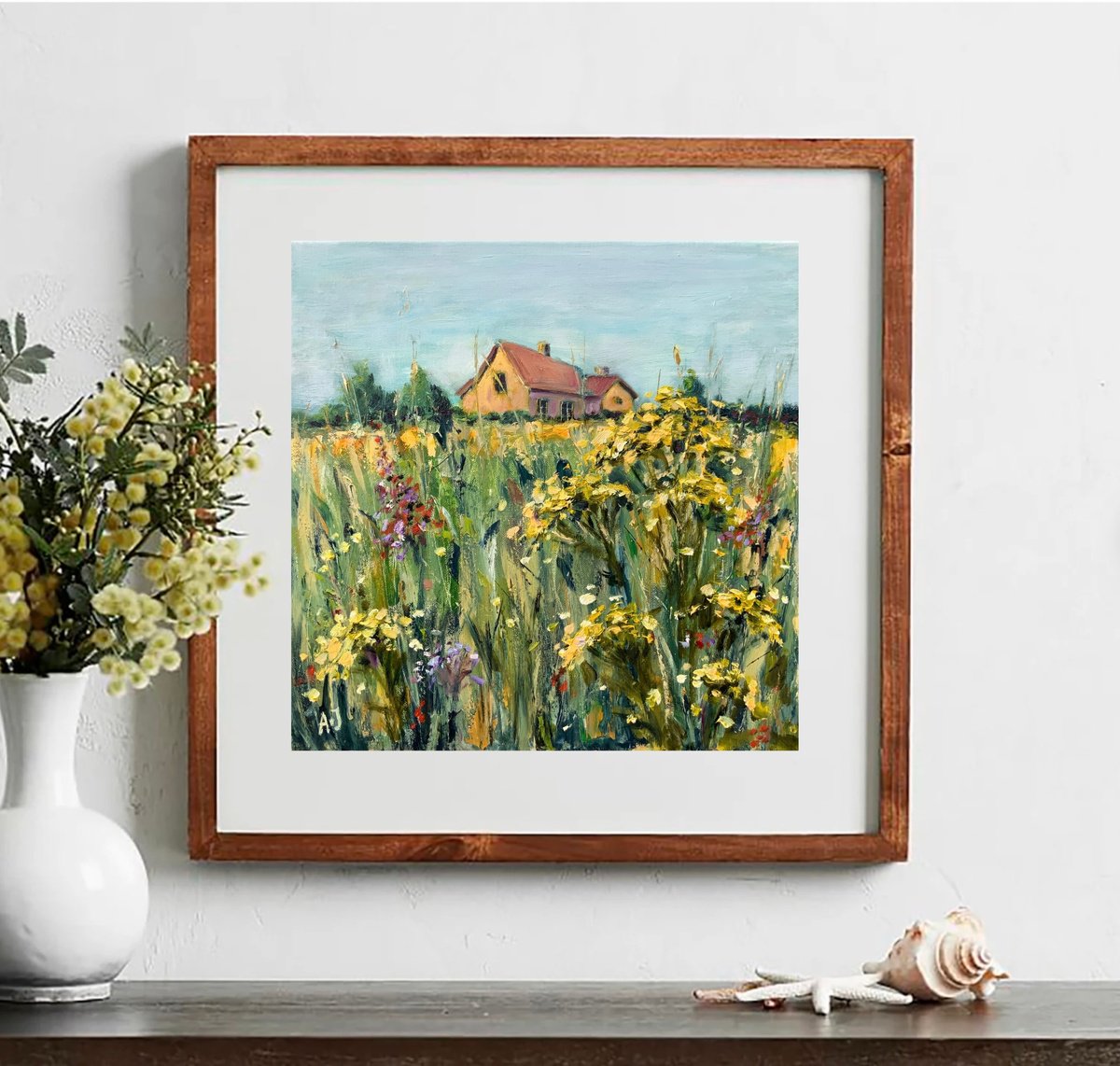 Tansy in the Meadow - wildflowers, cottage, countryside by Alexandra Jagoda (Ovcharenko)