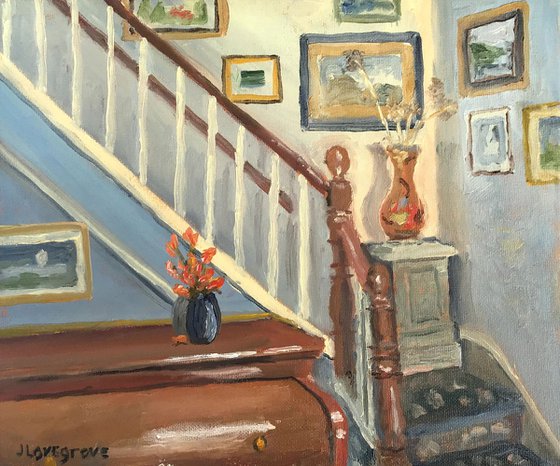 House interior - our hallway - an original oil painting