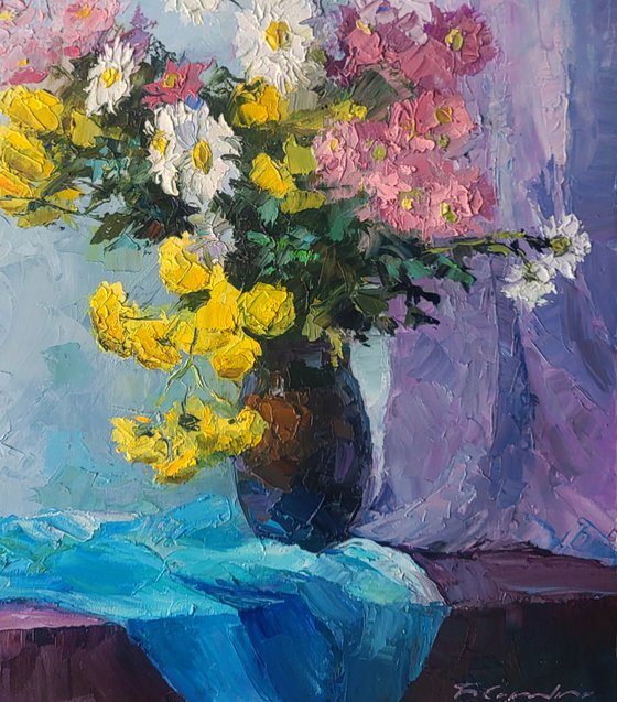 Autumn Flowers In A Vase
