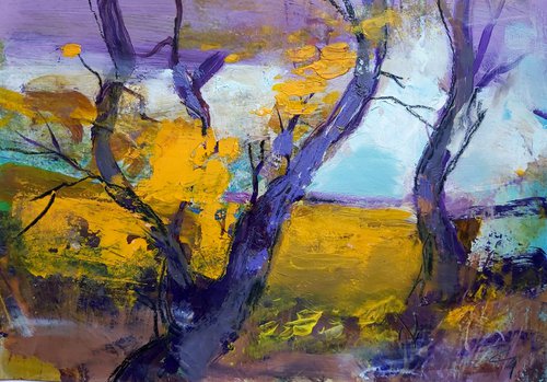 Yellow trees by Victoria Cozmolici
