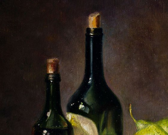 With wine and pears