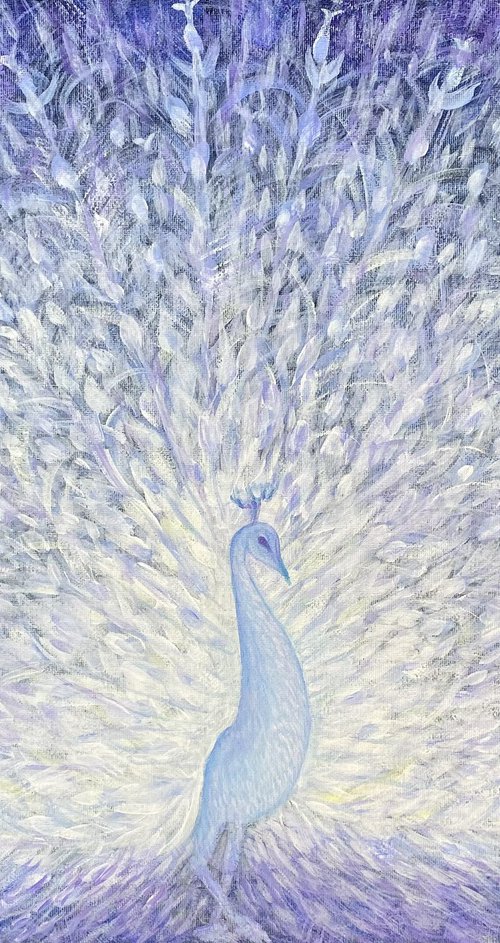 White peacock by Olga Rokhmanyuk | ROArtUS