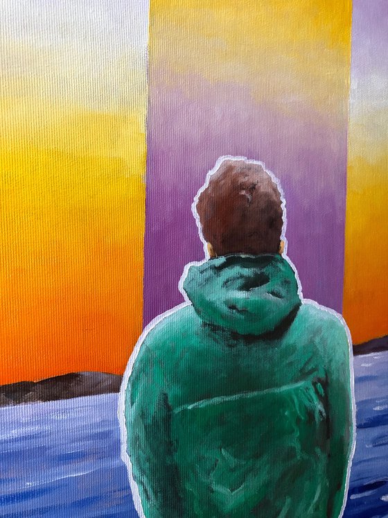 Lonely sunset 70-60cm