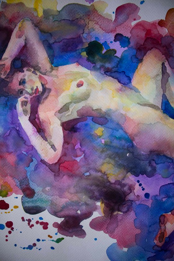 Laying Nude model