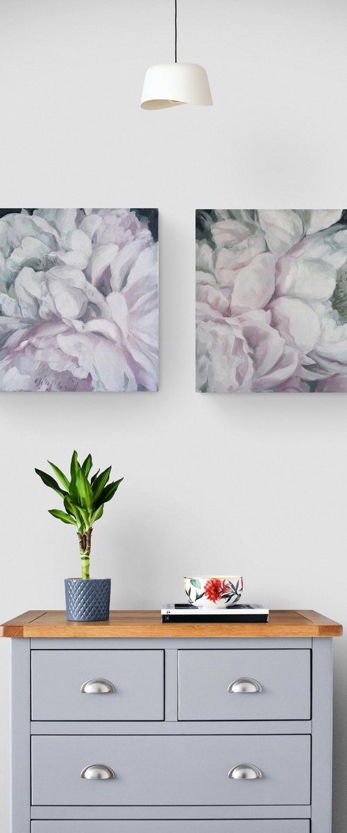 Flower Diptych by Polina Kharlamova