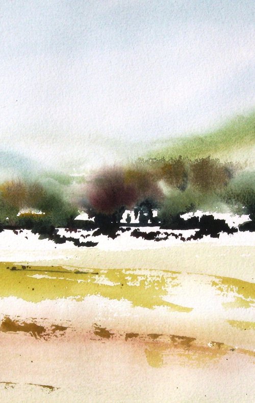 Summer Highlands - Original Watercolor Painting by CHARLES ASH