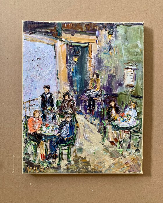 At the café
