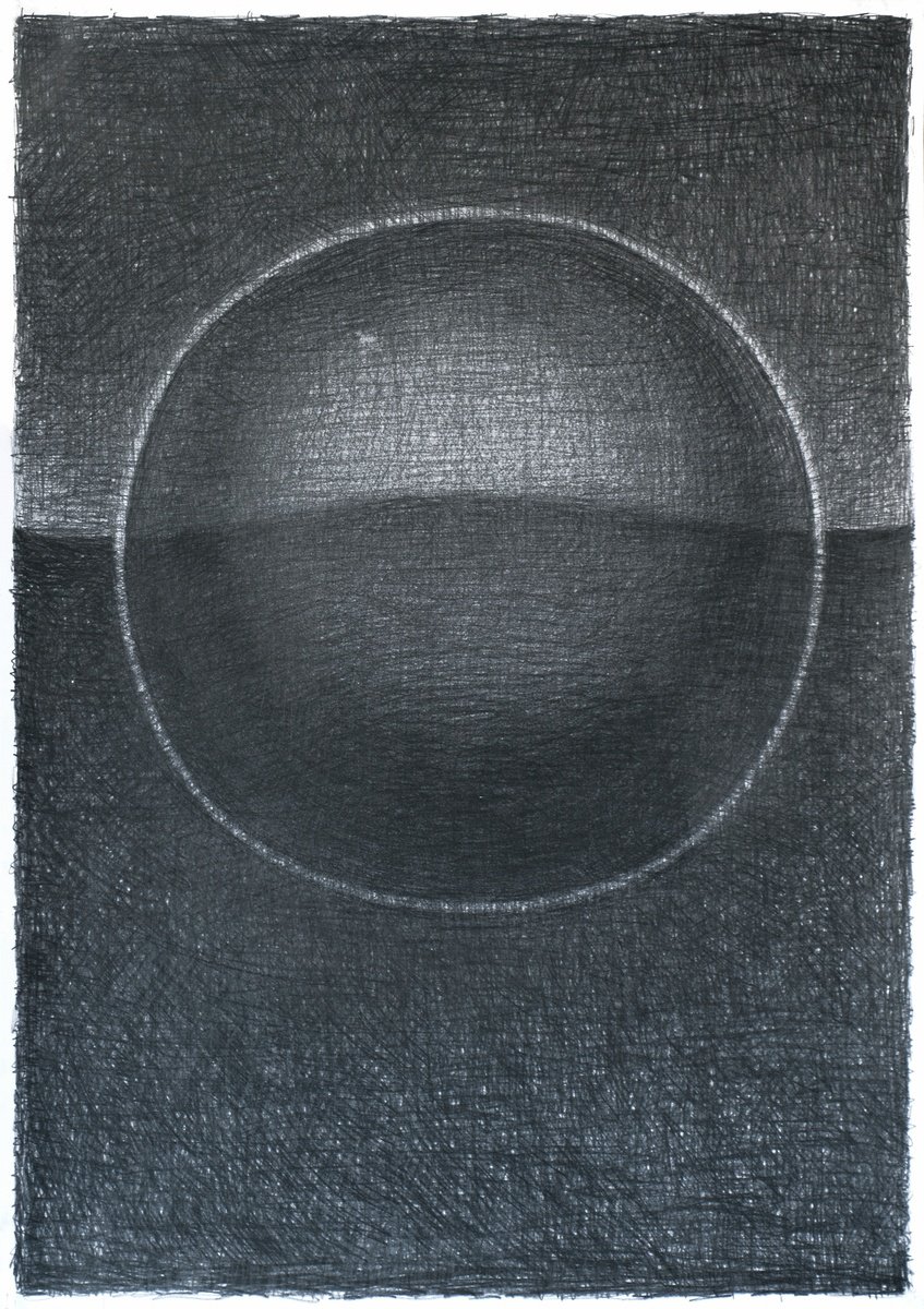 Abstract Pencil Drawing By Oto Macek, 23 X 33", Untitled 3747, Original Artwork