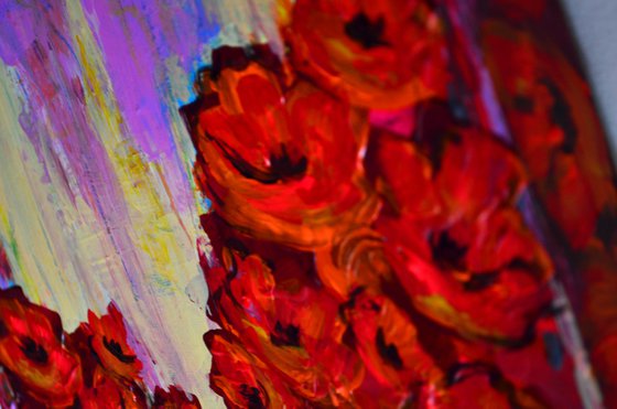 A Little Bit Poppies - Abstract home decor