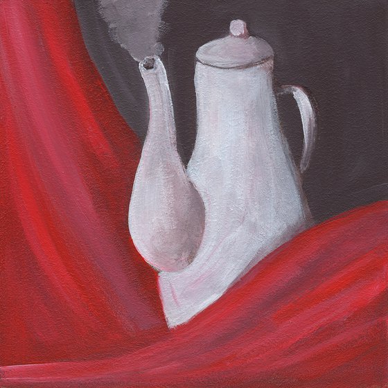 Coffee Pot In Red