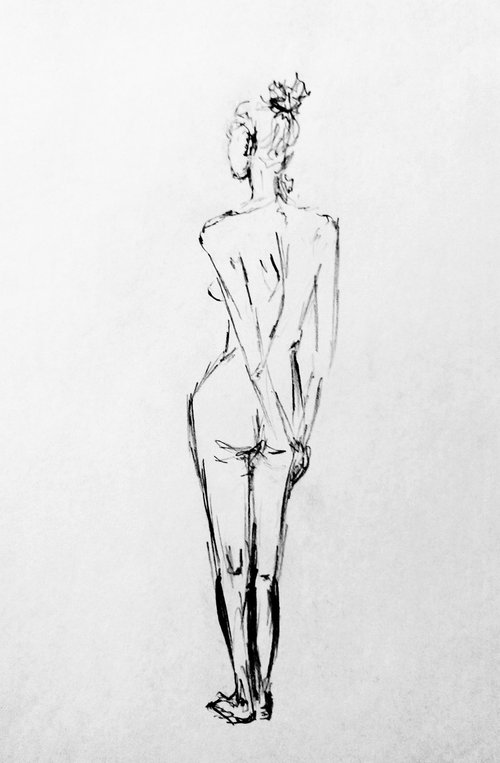 Nude figure. Imagination1. Original nude drawing. by Yury Klyan