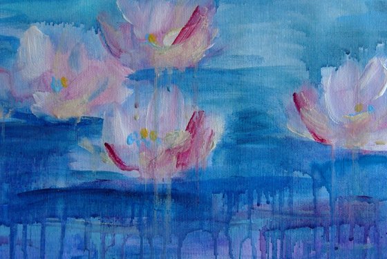 Lilies on the Pond - Inspired by Monet - #68