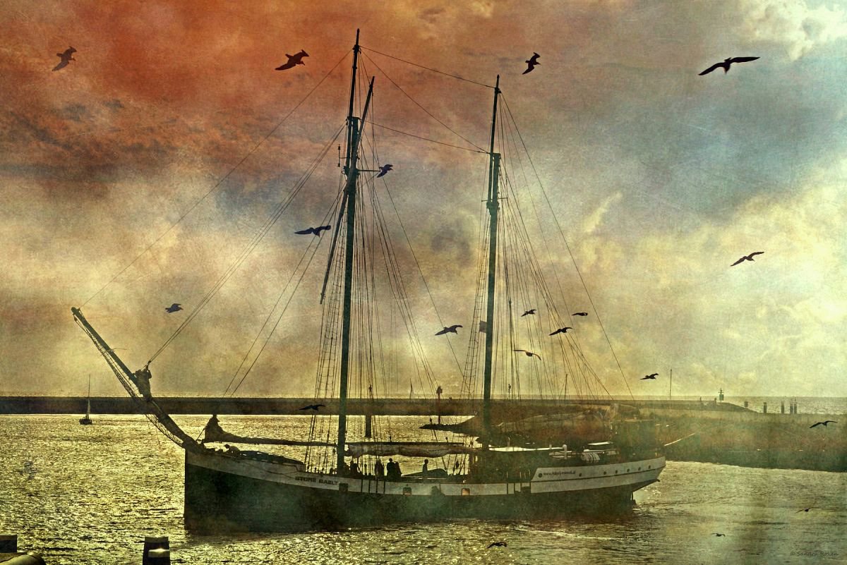 An Evening at the Sea - Canvas 75 x 50 cm by Sandra Roeken