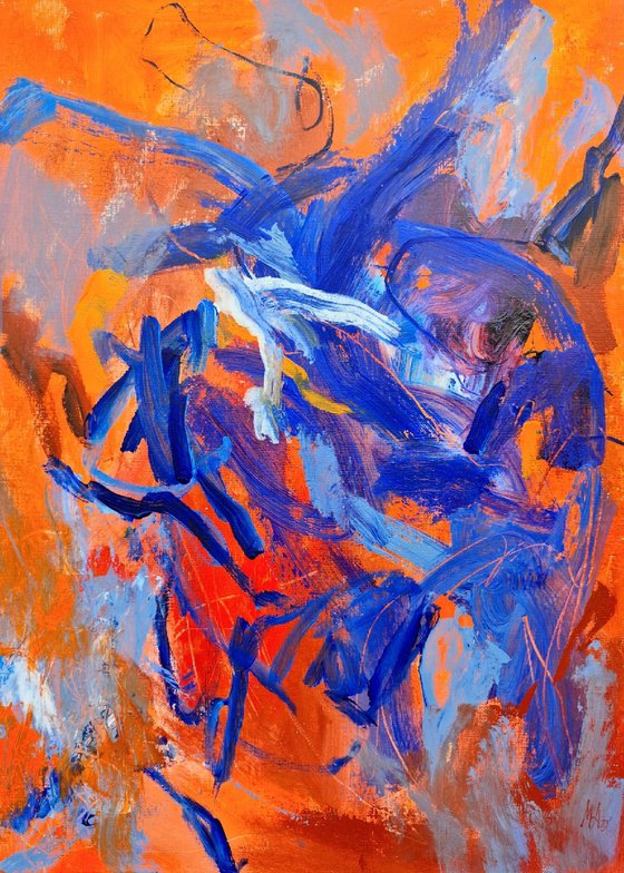 Abstract painting. Diptych. Dance your life.