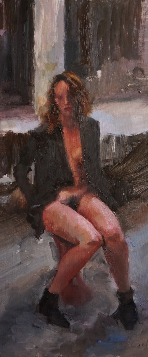 Pauline in jacket by Manuel Leonardi