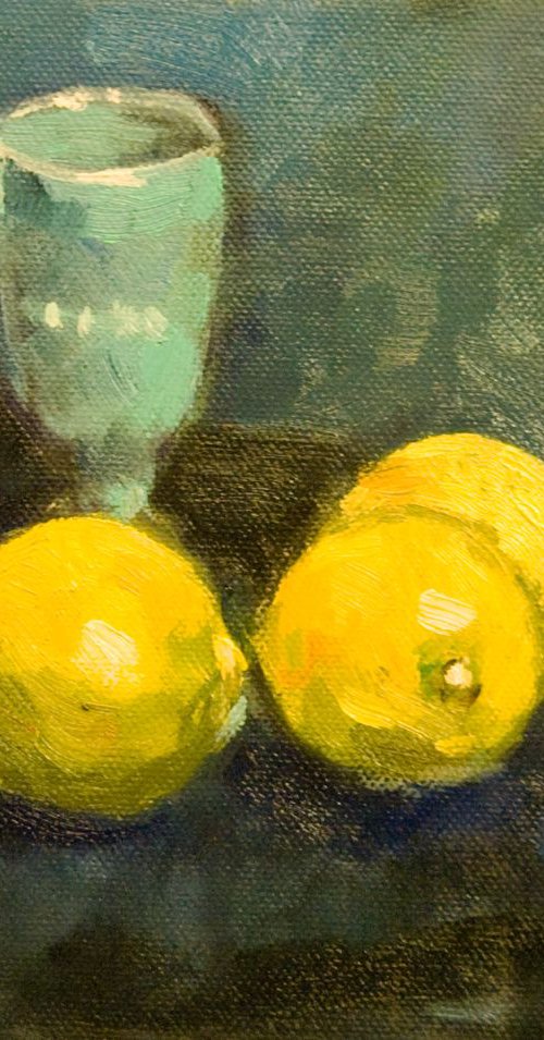 Three Lemons and Venetian Glass by Andre Pallat
