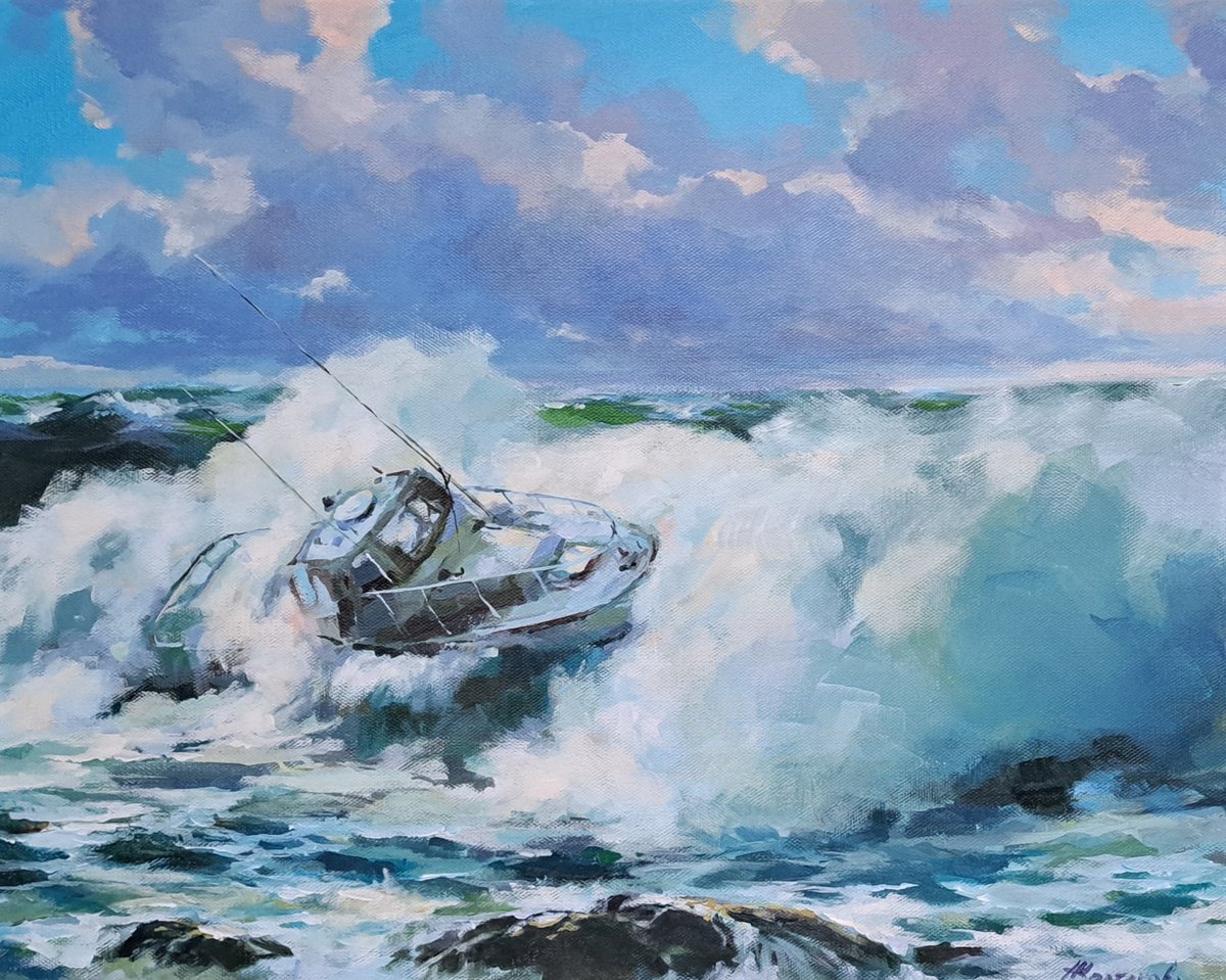  Wave Over Wave By Alexander Koltakov, 20 X 16, Artwork For Sale On Artfinder