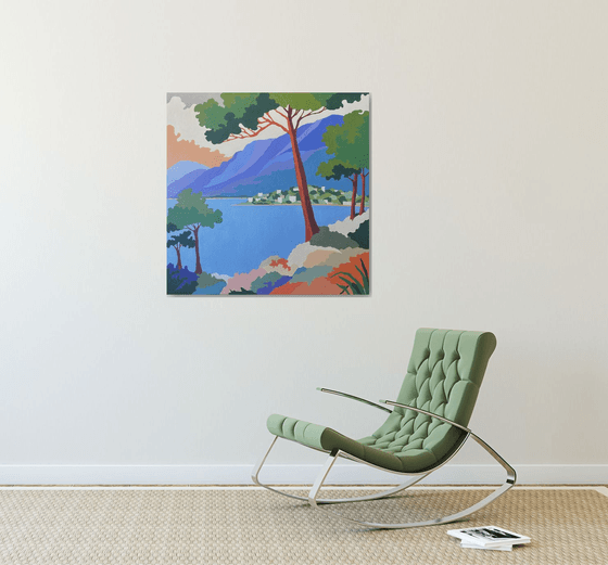 Red Trees by the Sea