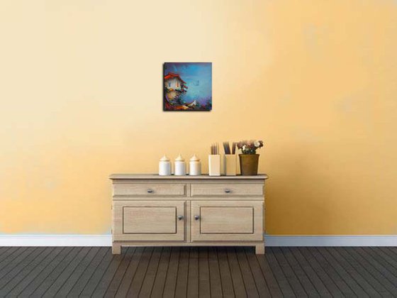 The house of fisherman,  Oil Painting