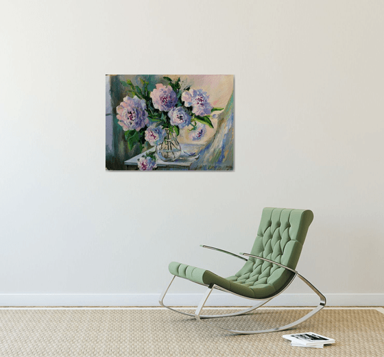 Peonies in a vase.