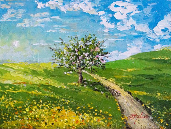 "TREE BY THE ROAD". SPRING